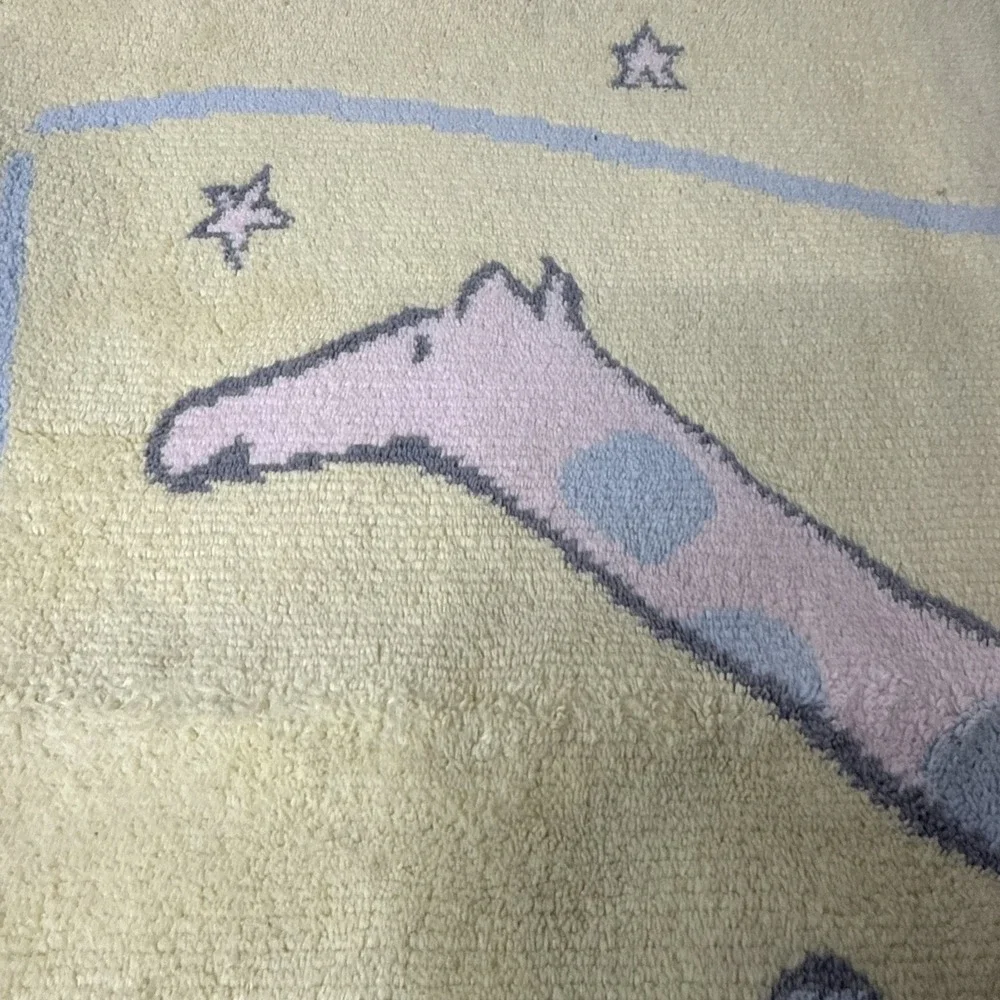 VTG Yoko Ono Carters JOHN LENNON IMAGINE Nursery Bath Rug Giraffe Elephant Y2K